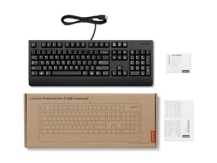 Lenovo Klawiatura  Preferred Pro II USB US English 4Y41R64588