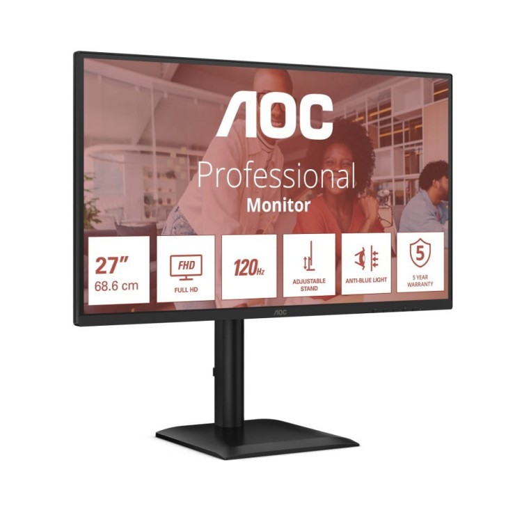 AOC Monitor 27 cali 27E4CV IPS 120 Hz HDMI DP USB-C RJ45