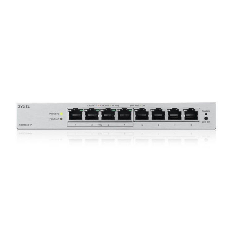 Zyxel Przełącznik POE 8xGE GS1200-8HPV3-EU0101F