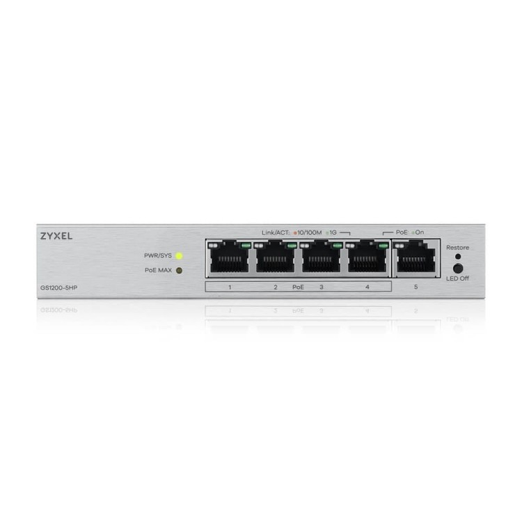 Zyxel Przełącznik POE 5xGE L2 GS1200-5HPV3-EU0101F