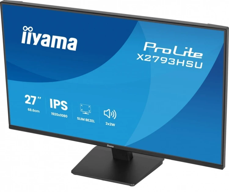 IIYAMA Monitor 27 cali X2793HSU-B1 IPS.HDMI.DP.120Hz,2xUSB, 1500:1,350cd,   cienka ramka z 4 stron
