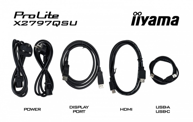 IIYAMA Monitor 27 cali X2797QSU-B1 IPS,QHD,HDMI,DP,350cd, 75Hz, 4x USB, bezramkowy