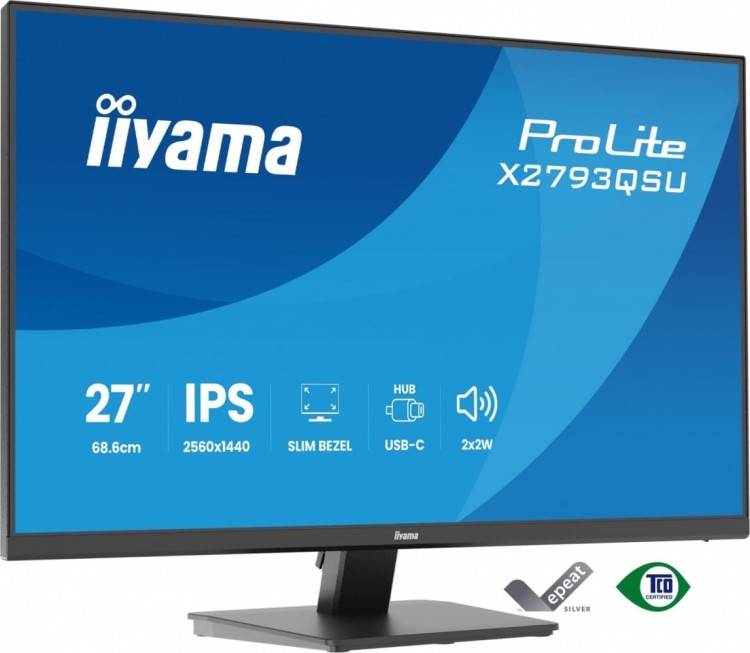 IIYAMA Monitor 27 cali X2793QSU-B1 IPS, QHD, HDMI, DP, 2xUSB