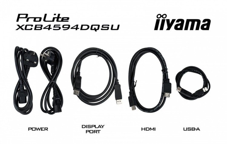 IIYAMA Monitor ProLite 44.5 cala XCB4594DQSU-B1 ,VA,DQHD,2xDP,2xHDMI,1500R,32:9,      450 cd/m2,  3000:1, USB HUB x4 (2x Type-A, 2x Type-C), 2 x 3W