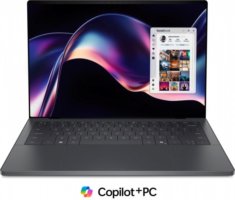 Dell Laptop XPS 14 DA14260 Win11Pro Core Ultra X7 358H/32GB/512GB/14/2,8K /Intel Arc/FgrPr/Cam/Mic/Backlit Kb/3 Cell/3Y ProSupport