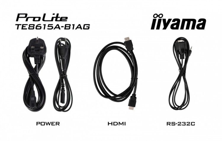 IIYAMA Monitor interaktywny 86 cali TE8615A-B2AG IPS,4K,40pkt,550cd,DeepContrast-IR+,    HDMI x2,DP,USB-C, 2 x 20W, OPS Slot x1, 5xUSB, 2xRJ45,8-Array