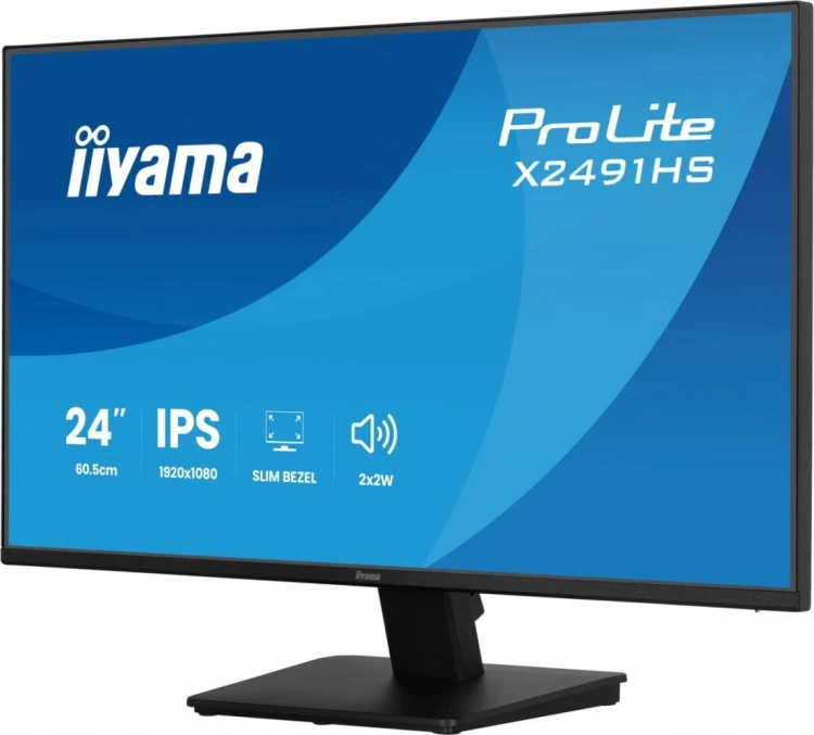 IIYAMA Monitor 23.8 cala X2491HS-B1  IPS,HDMI,DP,1ms,350cd, 1500:1,120Hz,2x2W