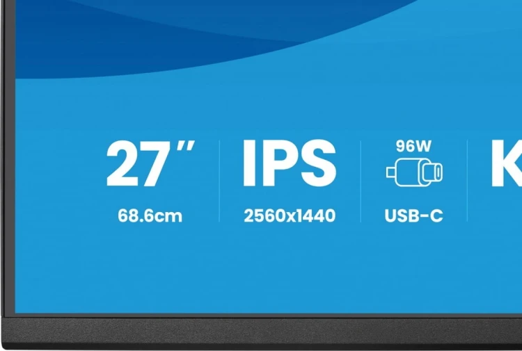 IIYAMA Monitor  27 cali XB2797QSNP-B1 IPS,QHD,USB-c Dock 96W,HDMI, 350cd,1ms, DP, DisplayPort x1 (Daisy Chain MST max. 2560 x1440), USB HUB x4, RJ45
