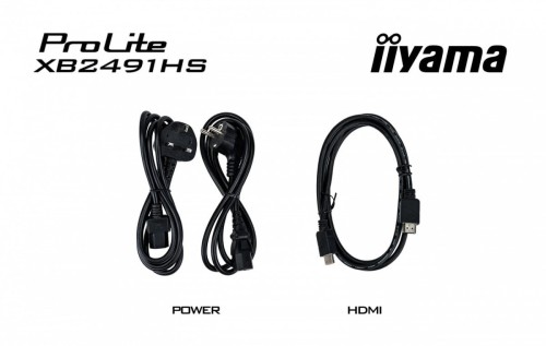 IIYAMA Monitor 23.8 cala XB2491HS-B1  IPS,HDMI,DP,1ms,350cd, 1500:1,120Hz,2x2W,HAS150 (PIVOT)