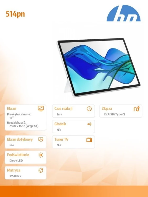 HP Inc. Monitor przenośny S5 Pro 514pn WQXGA B88JWAA
