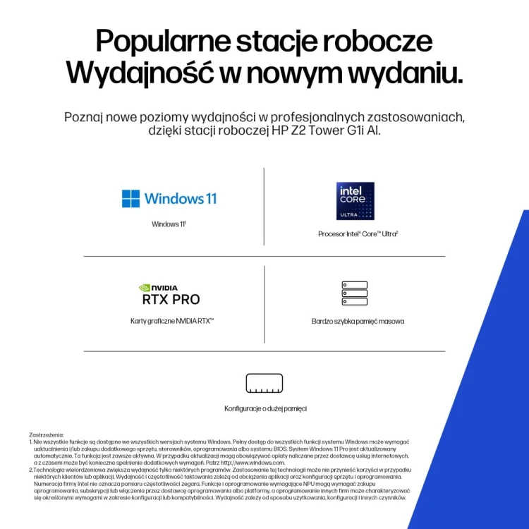 HP Z2 TWR G1i U7265K 32GB/1TB PC Intel Core Ultra7 265K, 1TB SSD, 32GB DDR5, NVD GeForce RTX 5060, W11 Pro 64, 1-1-1 Wty,
