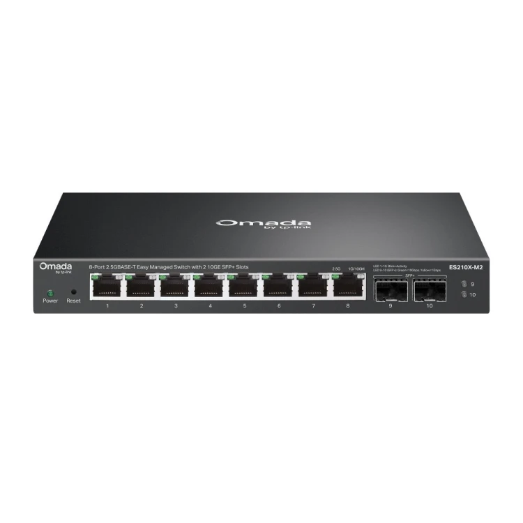 TP-LINK Przełącznik ES210X-M2 Omada Easy Managed, 8 portów 2,5G i 2 sloty SFP+ 10GE