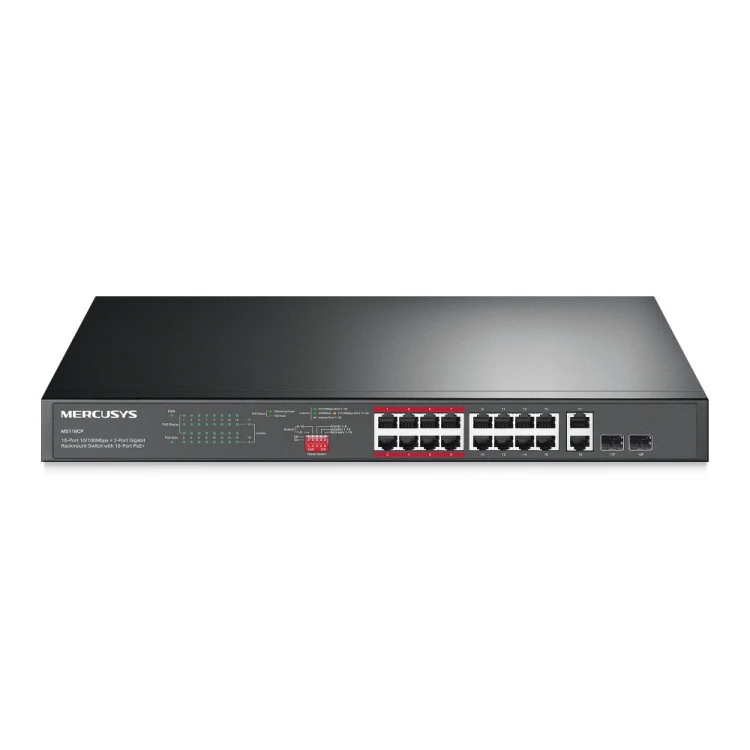 TP-LINK Przełącznik MS118CP 16-Port 10/100M + 2-Port G Rack Sw16PoE