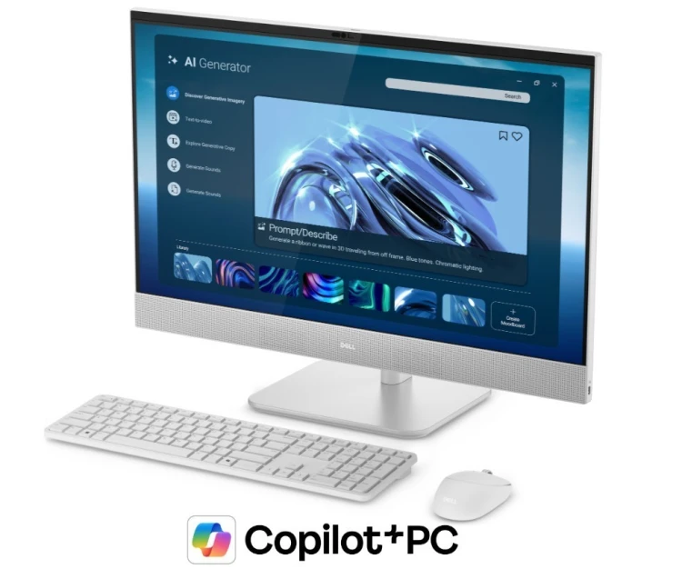 Dell Komputer Dell 27 All-in-One EC27260 W11Pro U7-355/32GB/1TB SSD/27.0 QHD/Int/Cam/Mic/WLAN+BT/Kb/Mouse/3Y Dell Care Plus