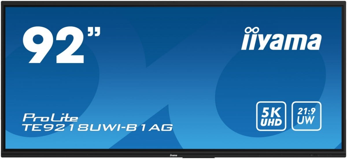 IIYAMA Monitor 92 cale TE9218UWI-B1AG, INFRARED,40pkt,VA,21:9,4xHDMI,DP,    USB-C,RJ45,8/64GB
