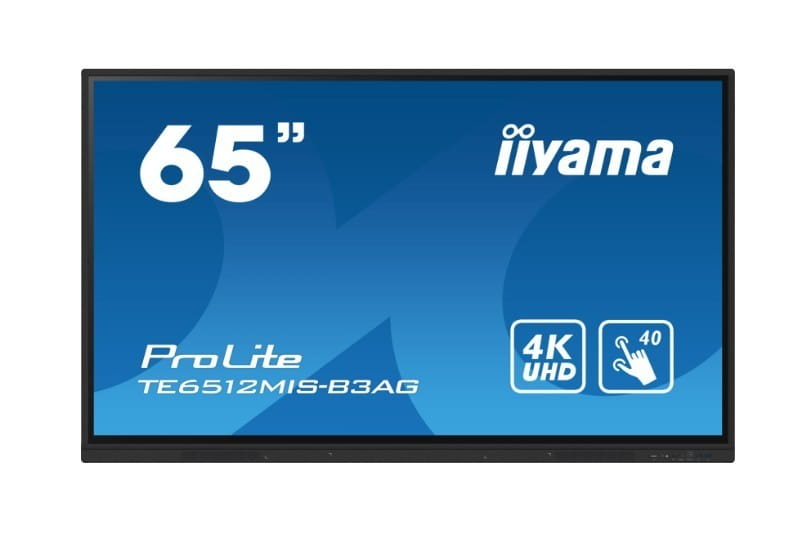 IIYAMA Monitor 65 cali TE6512MIS-B4AG  40pkt,IPS,4K,24/7,7H, ANDROID 14, RK3576, 8/128GB, EDLA, Essential