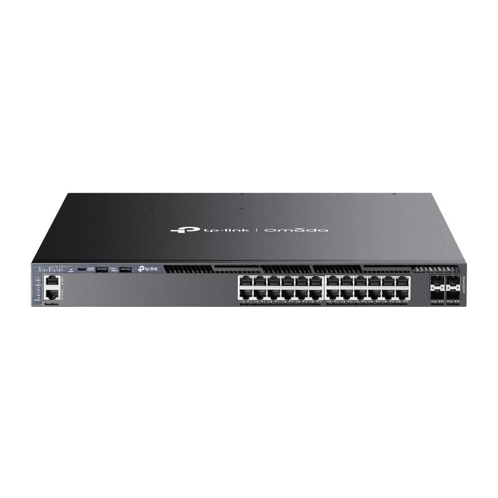 TP-LINK Przełącznik SG6428XHP switch zarządzalny 24 porty gigabitowe PoE+   4 sloty SFP+ 10G