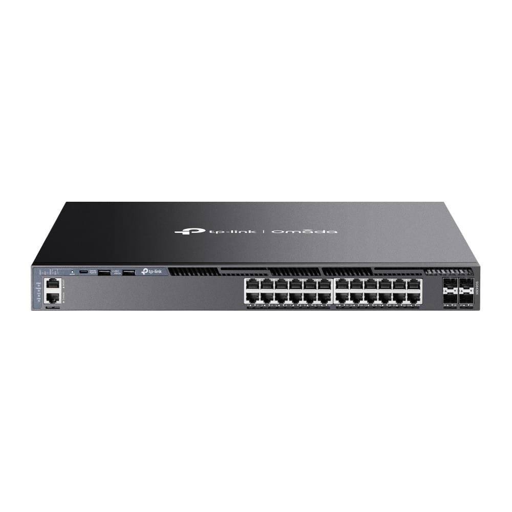 TP-LINK Przełącznik zarządzalny SG6428X Omada 24-Port Gigabit Stackable L3 Managed      Switch with 4 10GE SFP+ Slots