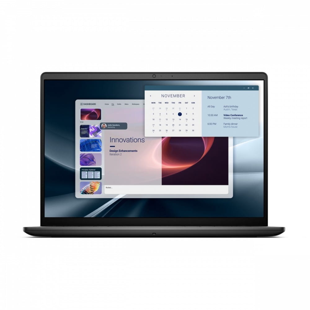 Dell Laptop Dell Pro 14 Essential PV14255 W11P Ryzen 7 250|16GB|512GB|AMD Radeon|FgrPr|WLAN+BT|14.0 FHD+|BcklKb|4C|65W|3YPS Carbon Black (Plastic)