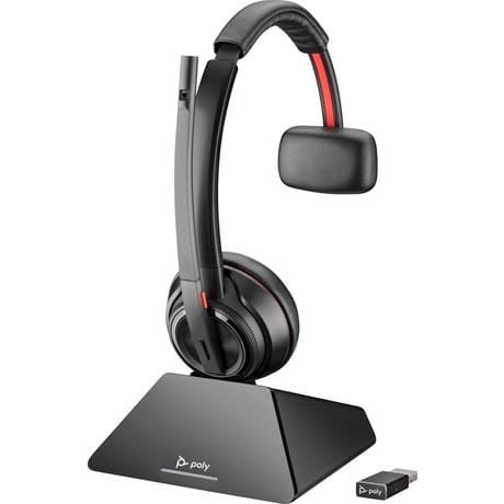 POLY Zestaw słuchawkowy jednouszny Savi 8210 DECT 1880-1900 MHz + podstawka ładująca  8Y9C3AA#ABB