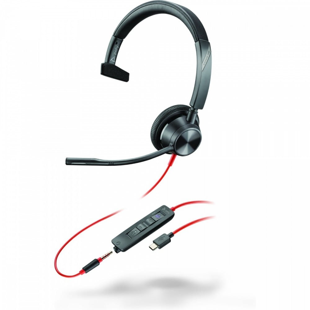 POLY Zestaw słuchawkowy Blackwire 3315 -M USB-C 76J15AA