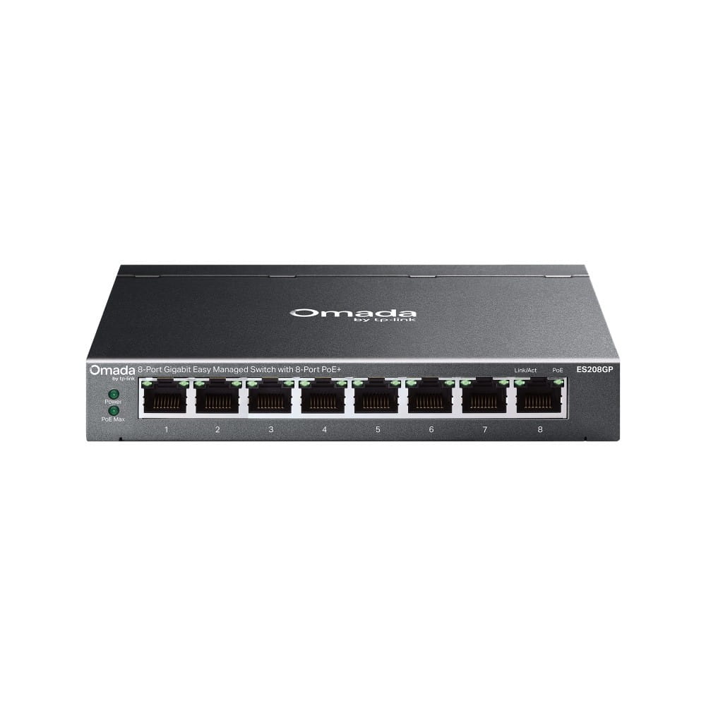 TP-LINK Przełącznik ES208GP Omada Easy Managed, 8 portów PoE+