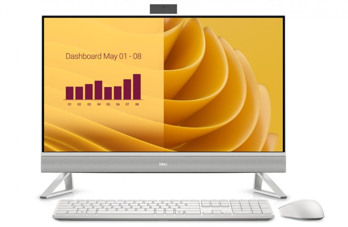 Dell Komputer Dell 27 All-in-One EC27250 Win 11Pro/i5-1334U/16GB/512GB SSD/27.0 FHD/Intel Iris Xe/Cam/WLAN+BT/Wireless Kb & Mouse/3Y ProSupport