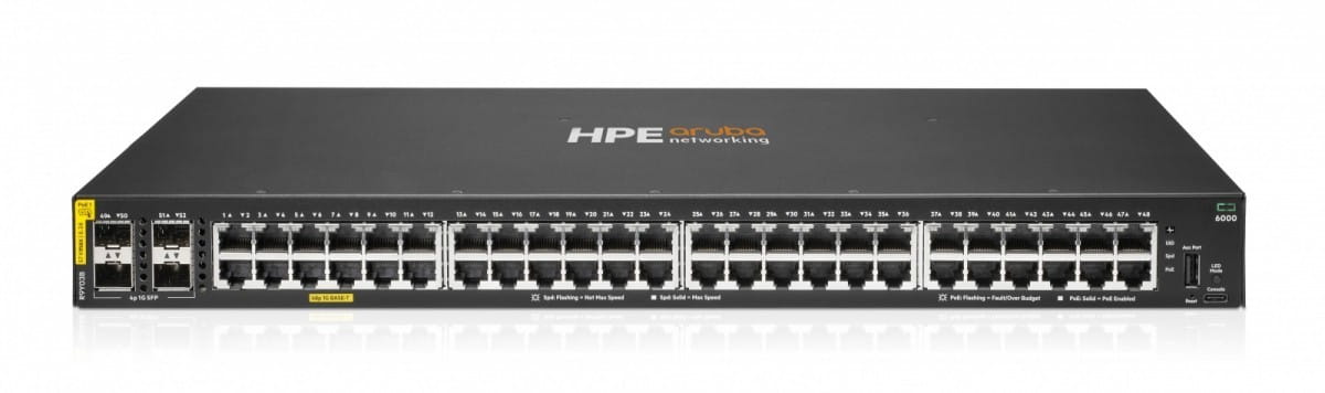 Hewlett Packard Enterprise Przełącznik Aruba Networking 6000 48G CL4 4SFP 740W R9Y03B