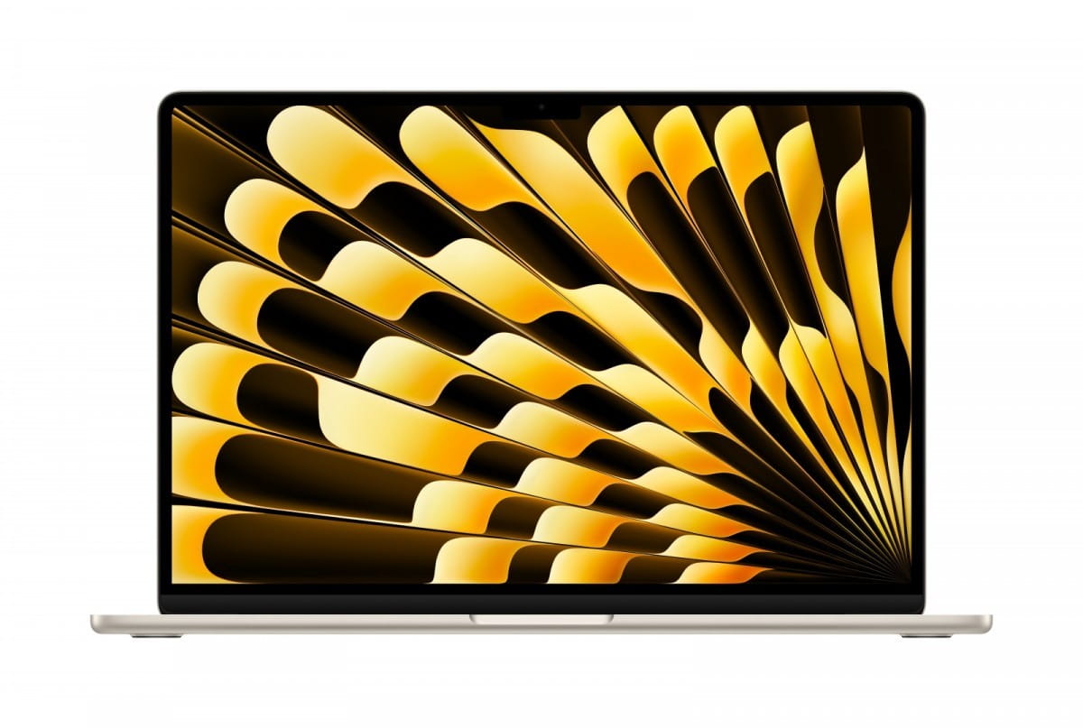 Apple MacBook Air 15.3 cala: M5 10/10, 16GB, 1TB SSD, bez zasilacza - Księżycowa poświata