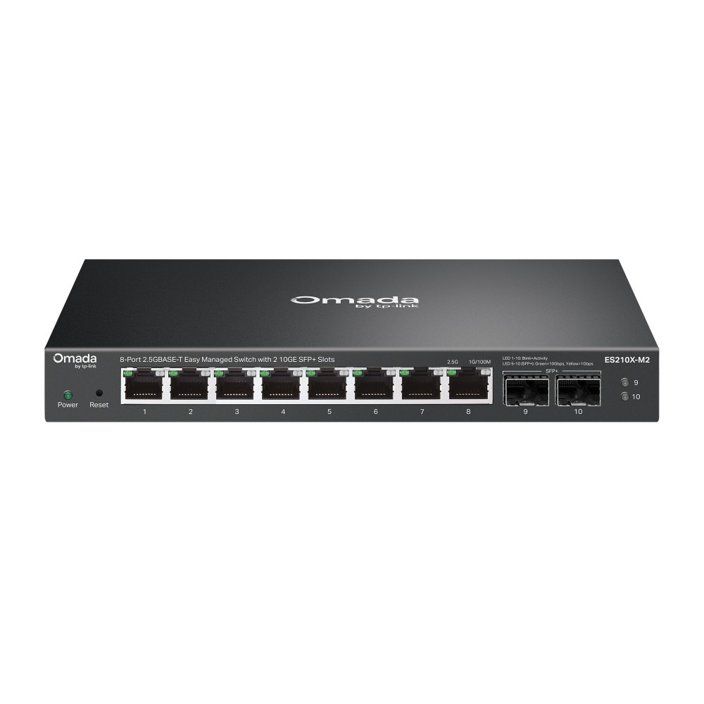 TP-LINK Przełącznik ES210X-M2 Omada Easy Managed, 8 portów 2,5G i 2 sloty SFP+ 10GE